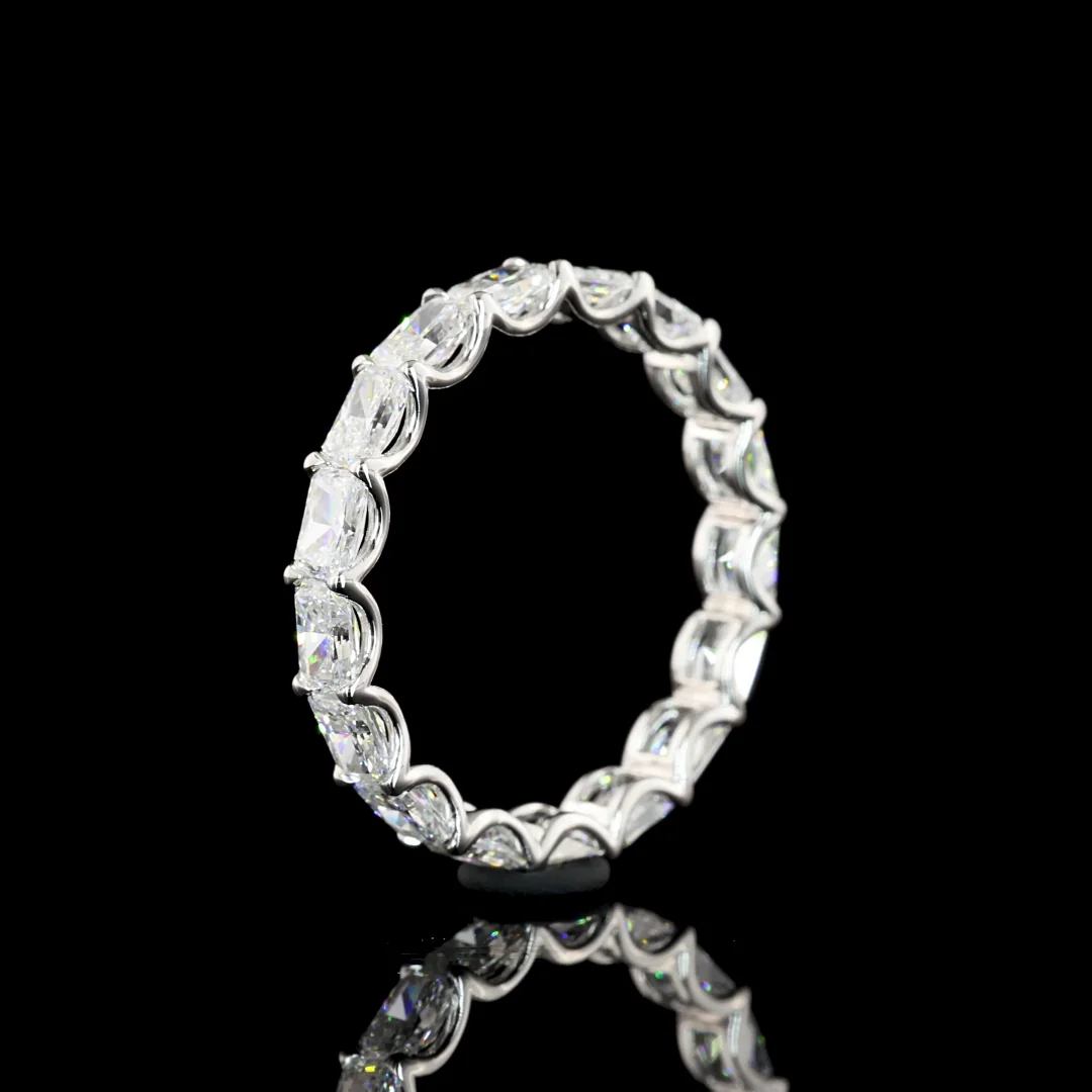 2.41 Cts 14k White Gold Radiant Shape Eternity Band Eternity Band - Image 4