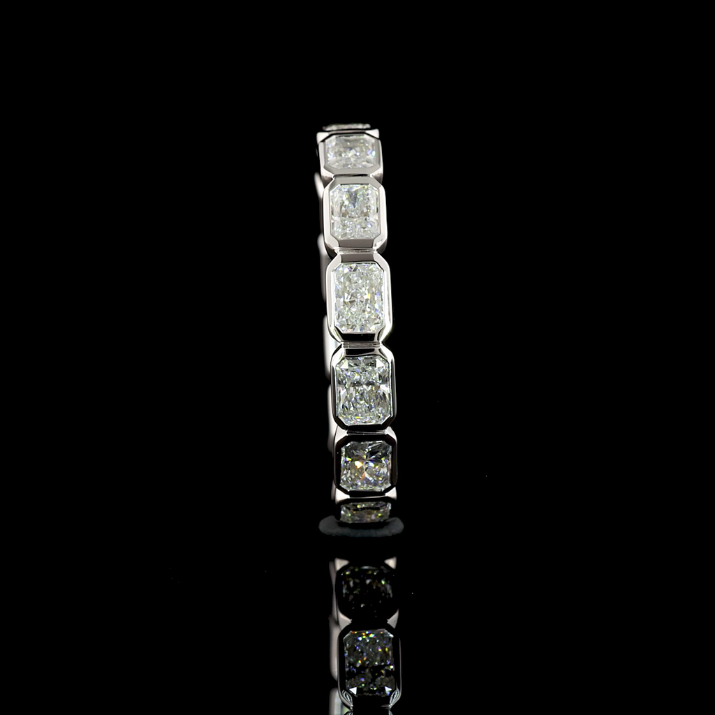 2.06 Cts 14k White Gold Radiant Shape Eternity Band Eternity Band - Image 3