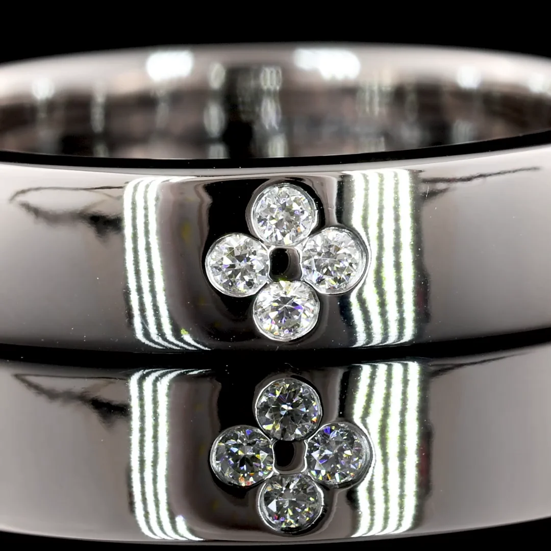 0.23 Cts 18k White Gold Round Shape Eternity Band Eternity Band - Image 2