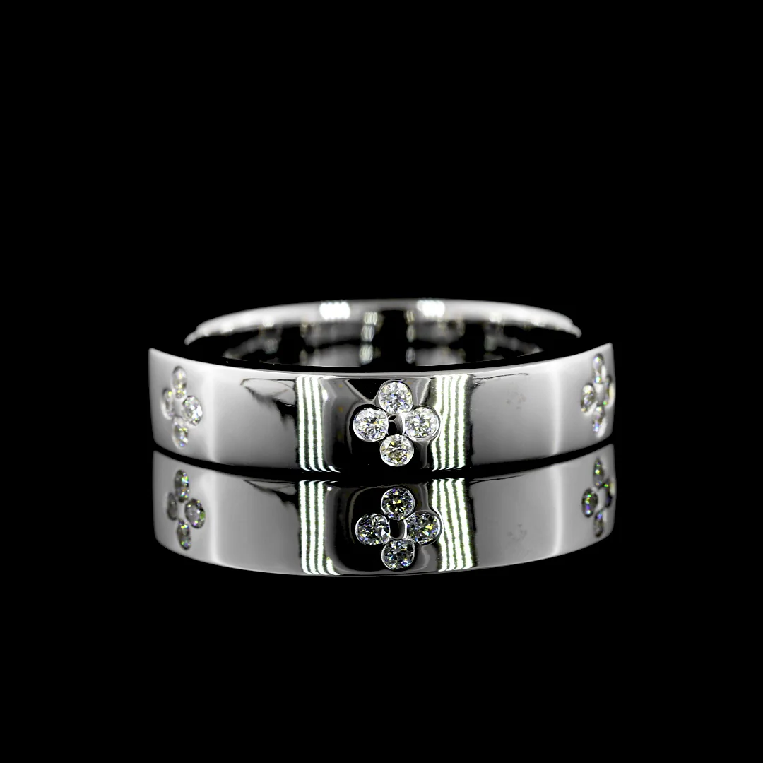 0.23 Cts 18k White Gold Round Shape Eternity Band Eternity Band - Video