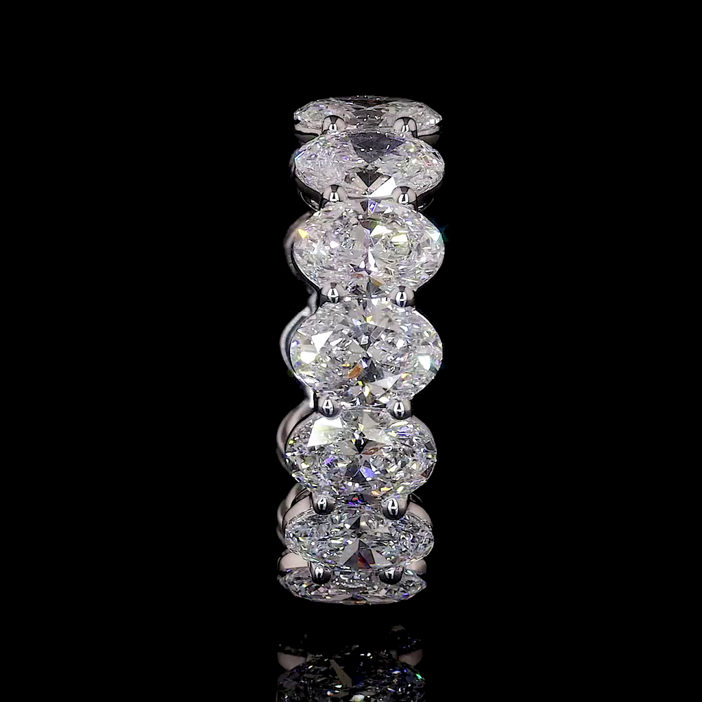 7.16 Cts 14k White Gold Oval Shape Eternity Band Eternity Band - Image 3