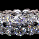 5.82 Cts 14k White Gold Round Shape Eternity Band Eternity Band - Image 2