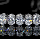 4.88 Cts 14k White Gold Oval Shape Tennis Bracelet - Image 2