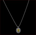 1.08 Cts 14k White Gold Oval Shape Double Halo Pendant - Video