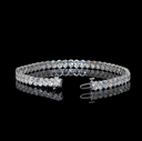 5.48 Cts 14k White Gold Oval Shape Tennis Bracelet - Image 3