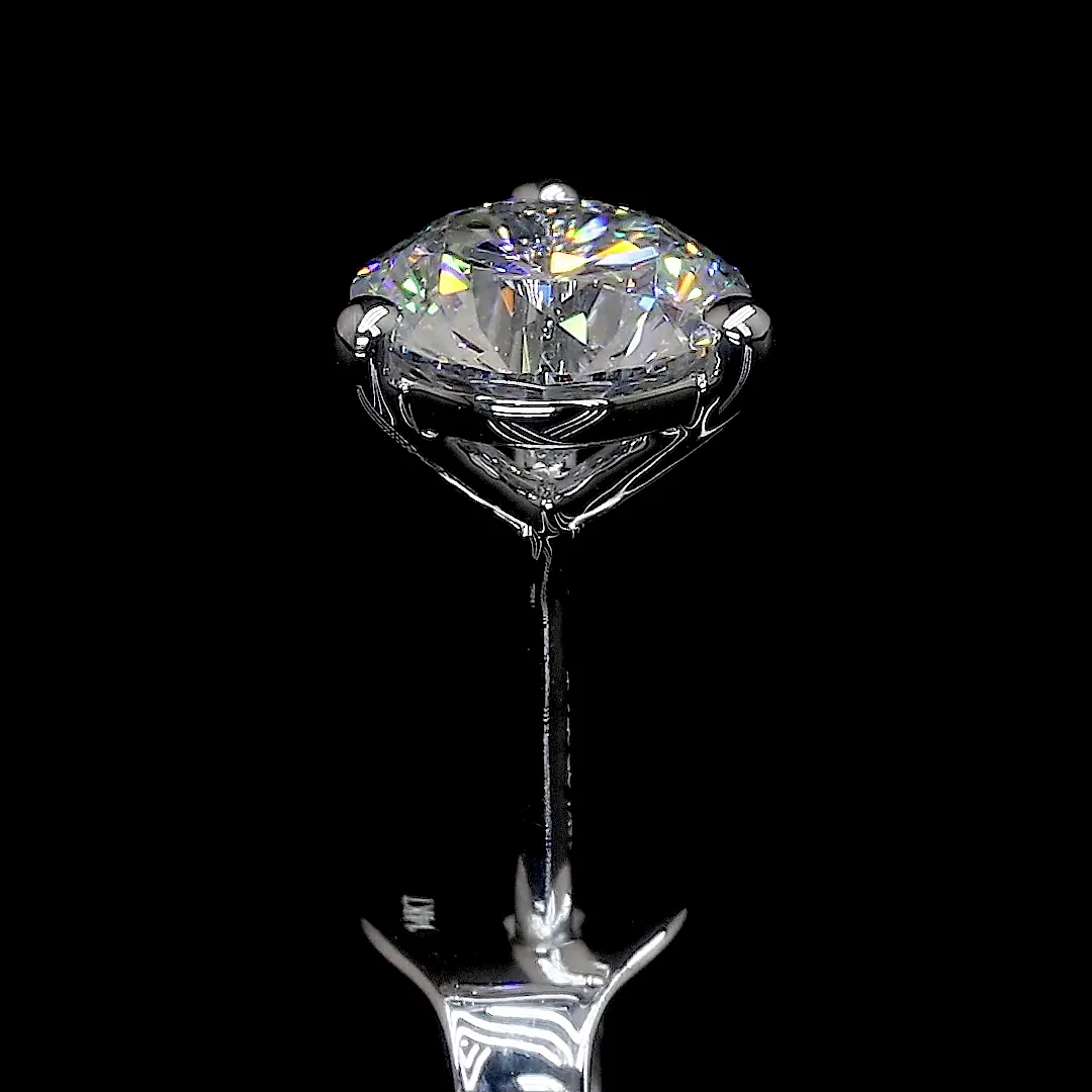 0.5 Cts 18k White Gold Round Shape Martini Earring - Image 4