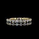 0.74 Cts 14k Yellow Gold Round Shape 3/4 Band Eternity Band