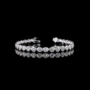 9.19 Cts 14k White Gold Round Shape Tennis Bracelet