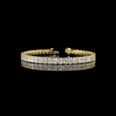 16.89 Cts 14k Yellow Gold Radiant Shape Tennis Bracelet