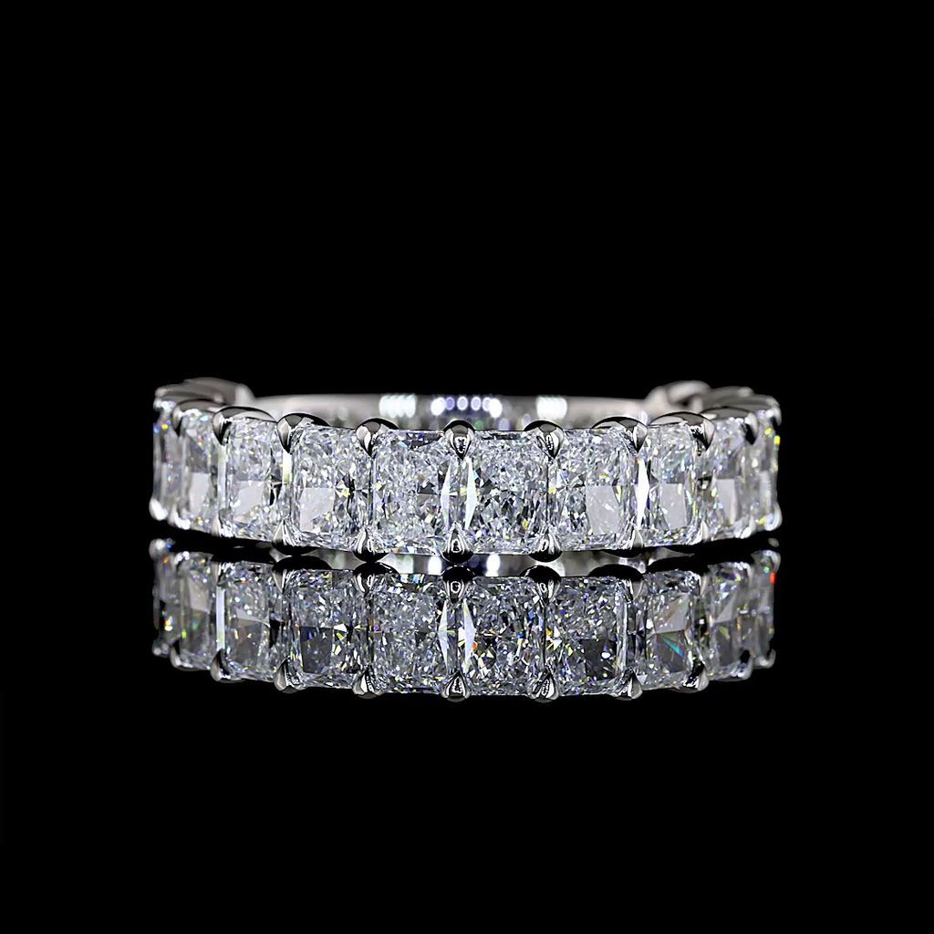 2.26 Cts Platinum Radiant Shape 3/4 Band Eternity Band