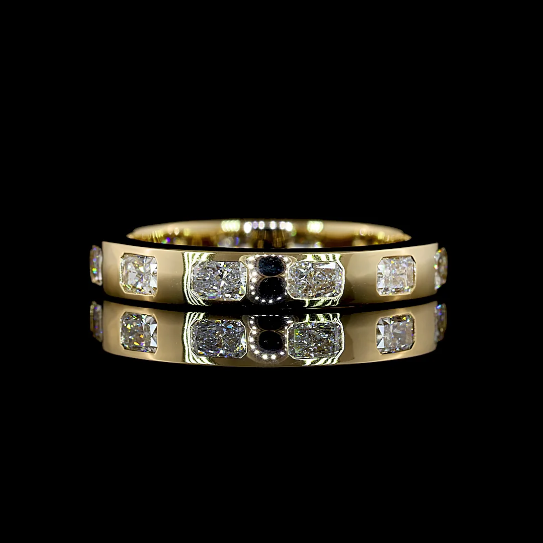 1.12 Cts 14k Yellow Gold Radiant Shape Eternity Band Eternity Band