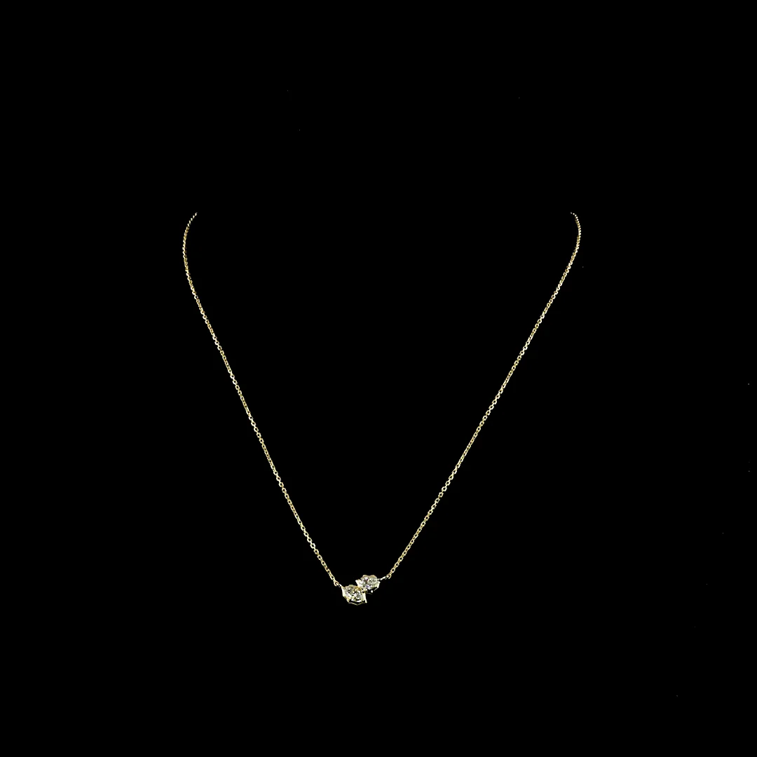 0.39 Cts 14k Yellow Gold Mix Shape Pendant Pendant