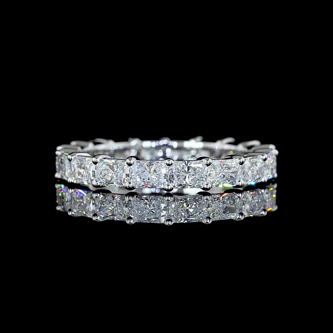 2.06 Cts 14k White Gold Radiant Shape Eternity Band Eternity Band