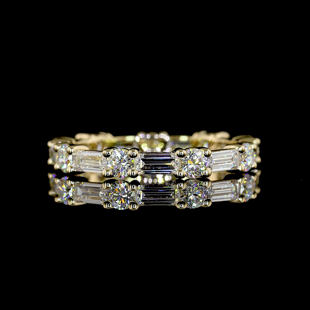 1.71 Cts 14k Yellow Gold Mix Shape Eternity Band Eternity Band