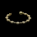 7.59 Cts 18k Yellow Gold Round Shape Station Bracelet
