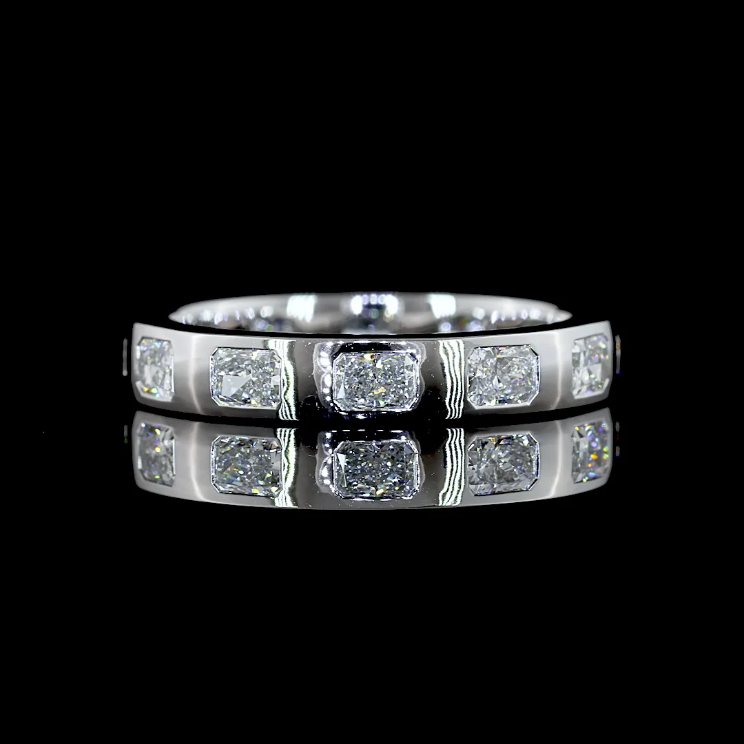 1.2 Cts 14k White Gold Radiant Shape Eternity Band Eternity Band