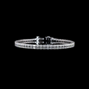 2.94 Cts 14k White Gold Oval Shape Tennis Bracelet