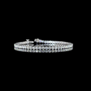 5.09 Cts Silver Round Shape Tennis Bracelet