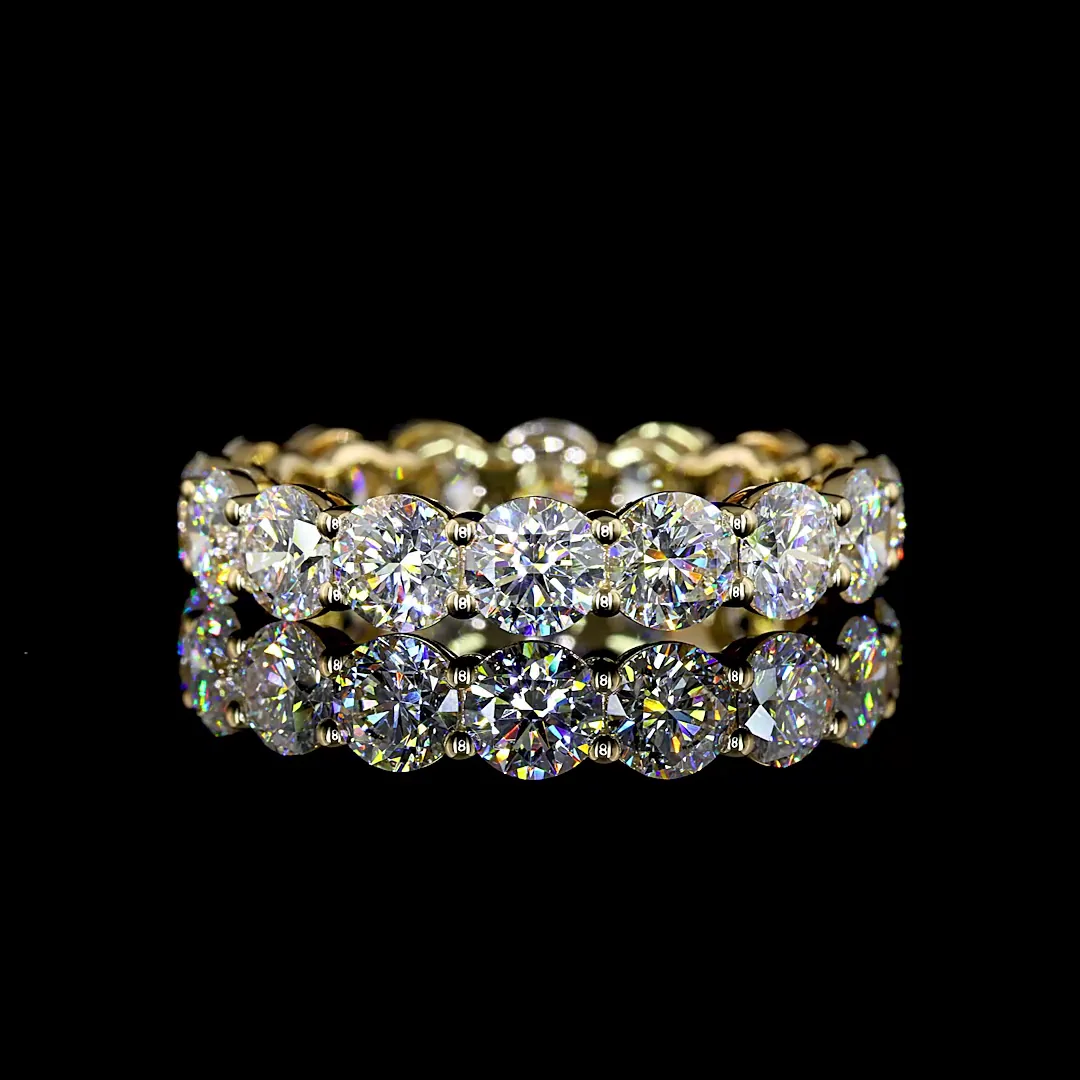 4.2 Cts 14k Yellow Gold Round Shape Eternity Band Eternity Band