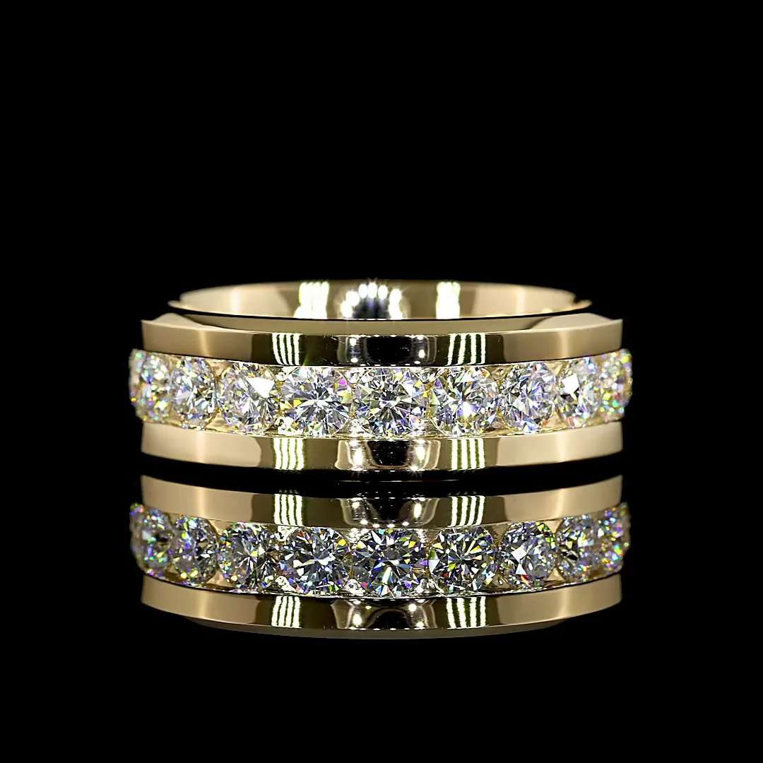 2.78 Cts 14k Yellow Gold Round Shape Eternity Band Eternity Band