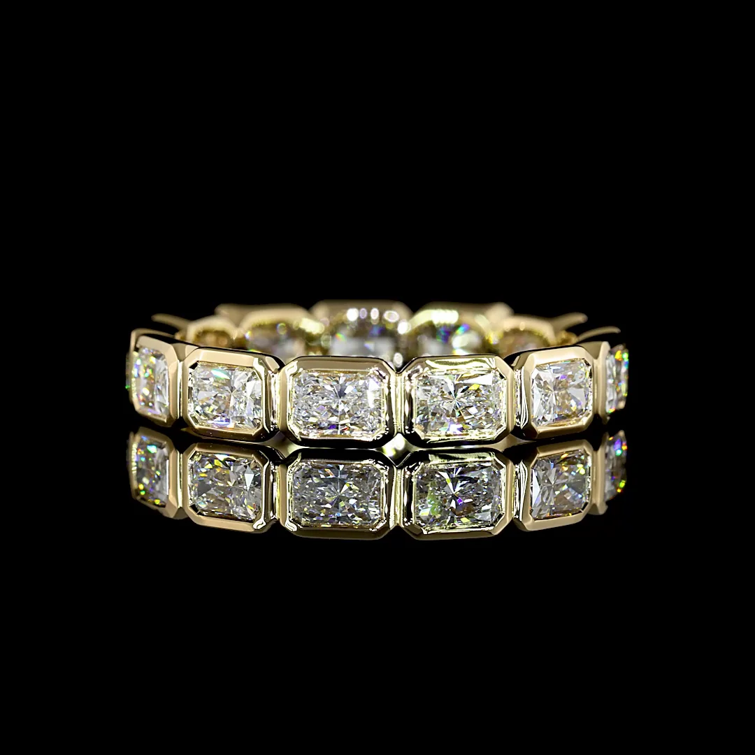 2.11 Cts 14k Yellow Gold Radiant Shape Eternity Band Eternity Band