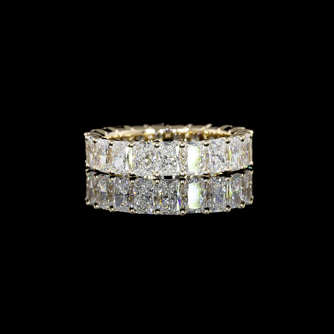 5.04 Cts 14k Yellow Gold Radiant Shape Eternity Band Eternity Band