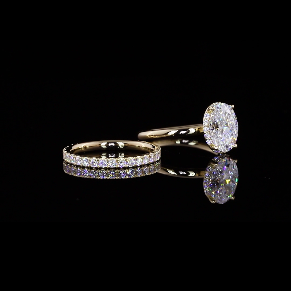 0.59 Cts 14k Yellow Gold Round Shape 3/4 Band Eternity Band