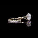 0.59 Cts 14k Yellow Gold Round Shape 3/4 Band Eternity Band