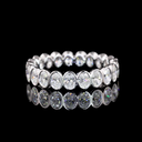 1.88 Cts 14k White Gold Oval Shape Eternity Band Eternity Band
