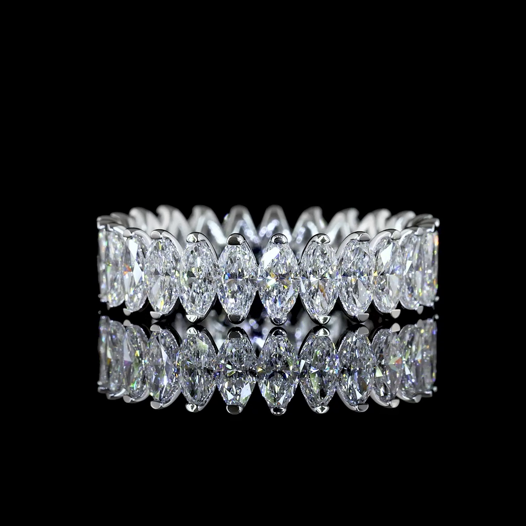 2.79 Cts 14k White Gold Marquise Shape Eternity Band Eternity Band