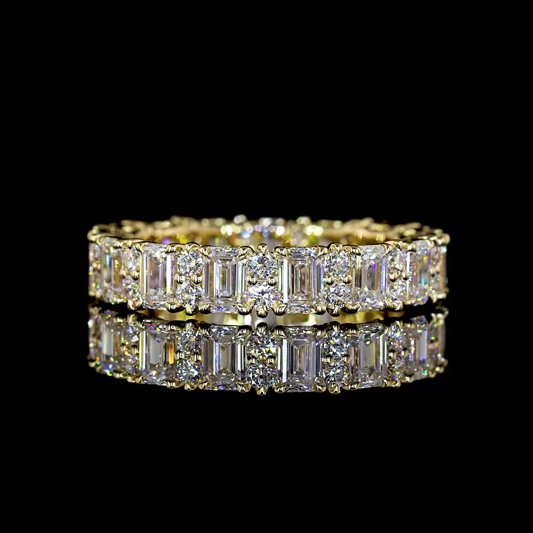 2.57 Cts 14k Yellow Gold Mix Shape Eternity Band Eternity Band