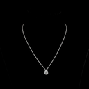 1.62 Cts 14k White Gold Pear Shape Solitaire Pendant