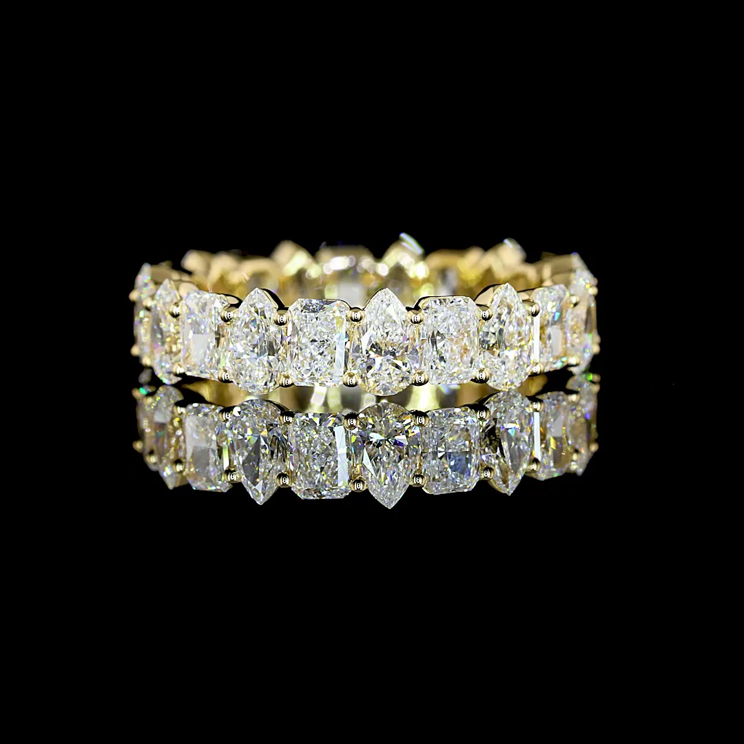 3.31 Cts 14k Yellow Gold Mix Shape Eternity Band Eternity Band