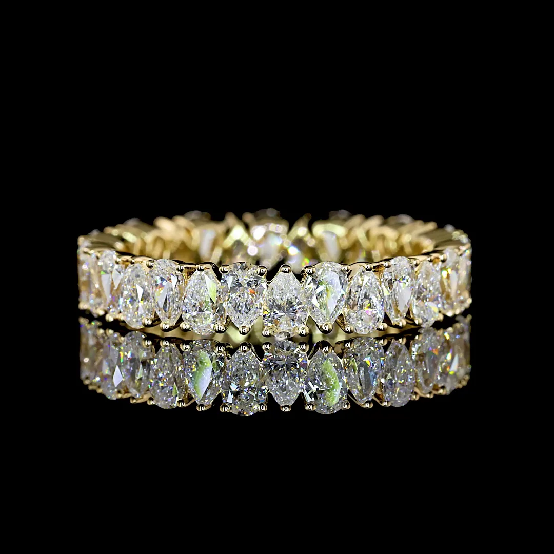 2.06 Cts 14k Yellow Gold Pear Shape Eternity Band Eternity Band