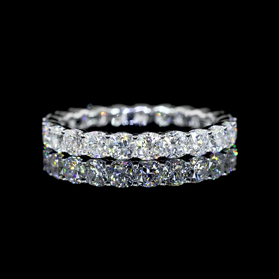 2.32 Cts 14k White Gold Square Cushion Brilliant Shape Eternity Band Eternity Band