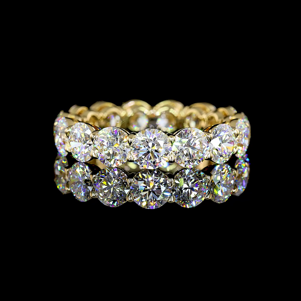 5.03 Cts 14k Yellow Gold Round Shape Eternity Band Eternity Band