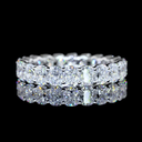 3.27 Cts 14k White Gold Cushion Brilliant Shape Eternity Band Eternity Band