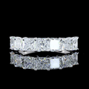 2.09 Cts 14k White Gold Princess Shape 7 Stones Eternity Band