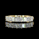 1.13 Cts 14k Yellow Gold Princess Shape 7 Stones Eternity Band