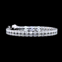 5.96 Cts 14k White Gold Oval Shape Tennis Bracelet