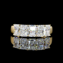 2.11 Cts 14k Yellow Gold Radiant Shape 5 Stones Eternity Band