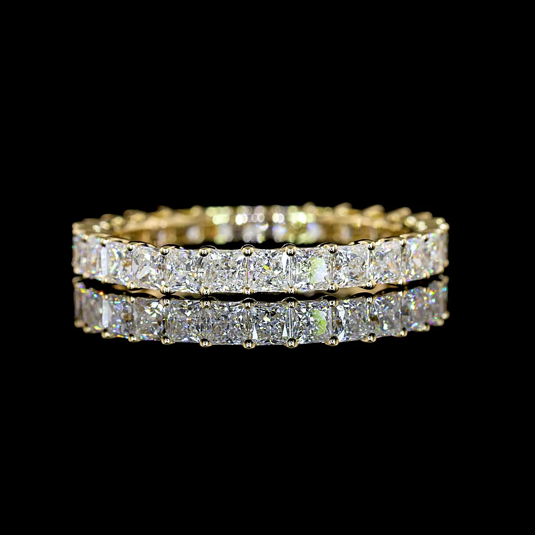 2.01 Cts 14k Yellow Gold Princess Shape Eternity Band Eternity Band