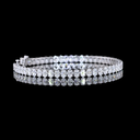 9.23 Cts 14k White Gold Oval Shape Tennis Bracelet