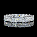 3.07 Cts 14k White Gold Princess Shape Eternity Band Eternity Band