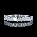 1.08 Cts 14k White Gold Princess Shape Half Eternity Eternity Band