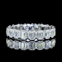 1.9 Cts 14k White Gold Emerald Shape Eternity Band Eternity Band