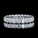 0.98 Cts 14k White Gold Emerald Shape Eternity Band Eternity Band