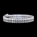 9.81 Cts 14k White Gold Oval Shape Tennis Bracelet