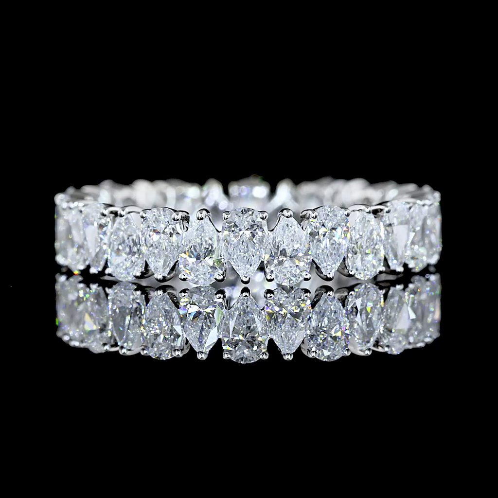 2.08 Cts 14k White Gold Pear Shape Eternity Band Eternity Band
