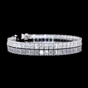 13.66 Cts 14k White Gold Radiant Shape Tennis Bracelet